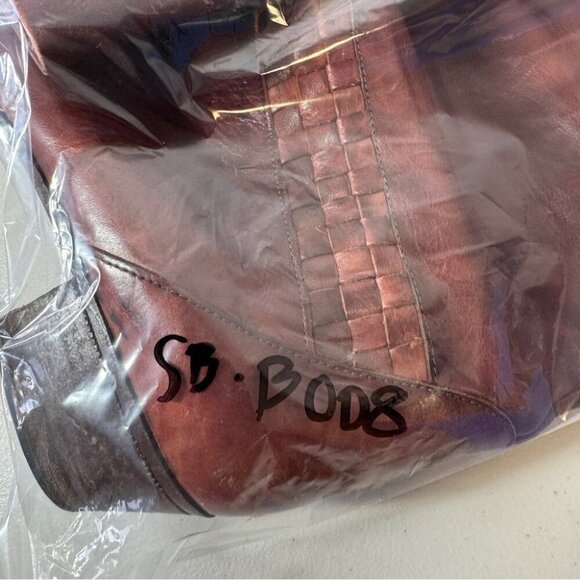 Vintage Redwood Leather Made in Italy Western Boho Tall Boots Size 40 1/2 - Picture 16 of 16